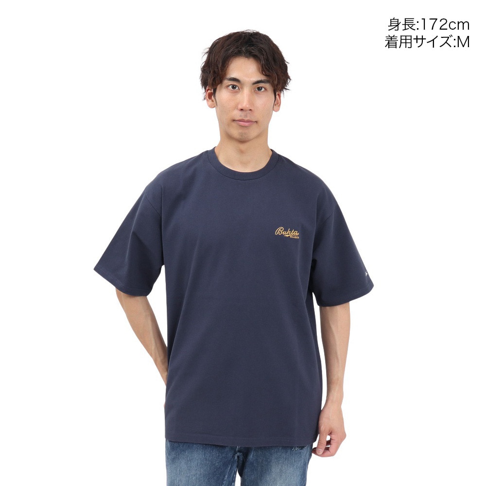 バクタ（BUKTA）（メンズ）ヘビーウェイトバックロゴ Tシャツ BU244580479 NAVY