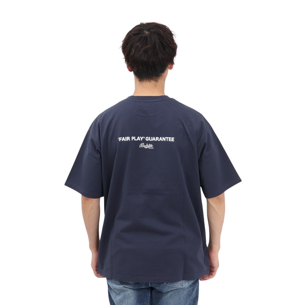 バクタ（BUKTA）（メンズ）ヘビーウェイトバックロゴ Tシャツ BU244580479 NAVY