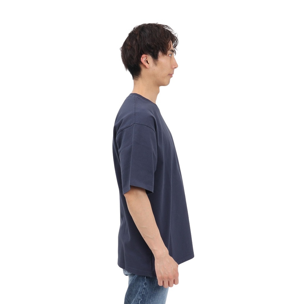 バクタ（BUKTA）（メンズ）ヘビーウェイトバックロゴ Tシャツ BU244580479 NAVY