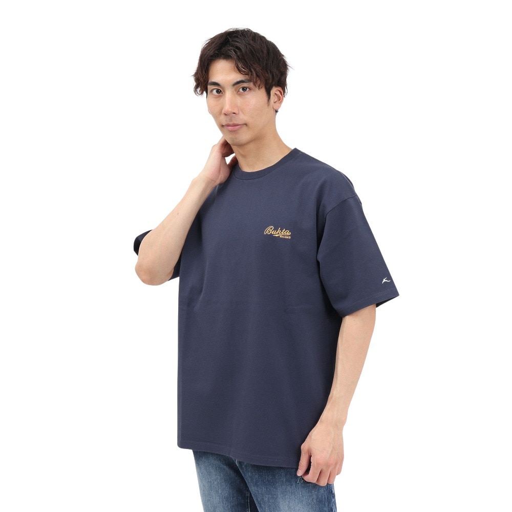 バクタ（BUKTA）（メンズ）ヘビーウェイトバックロゴ Tシャツ BU244580479 NAVY