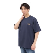 (メンズ)ヘビーウェイトバックロゴ Tシャツ BU244580479 NAVY