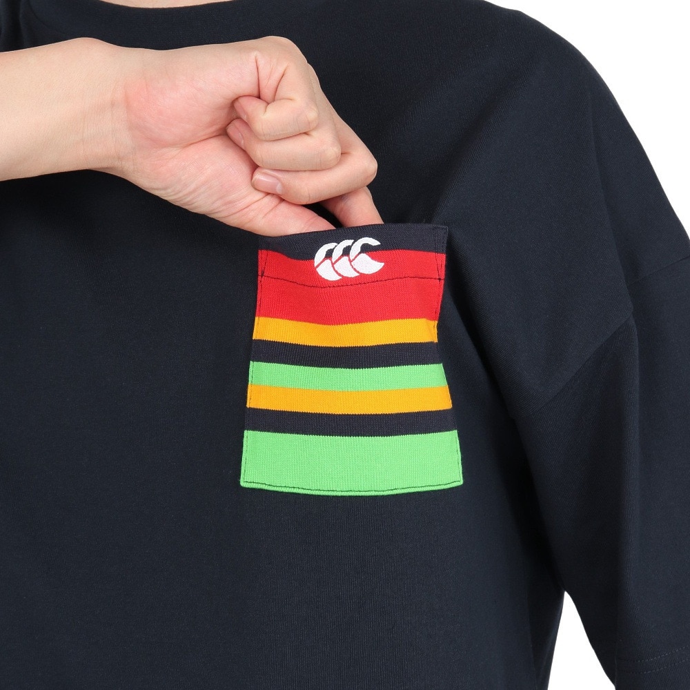 カンタベリー（canterbury）（メンズ、レディース）ストライプポケットTシャツ RA325148 29