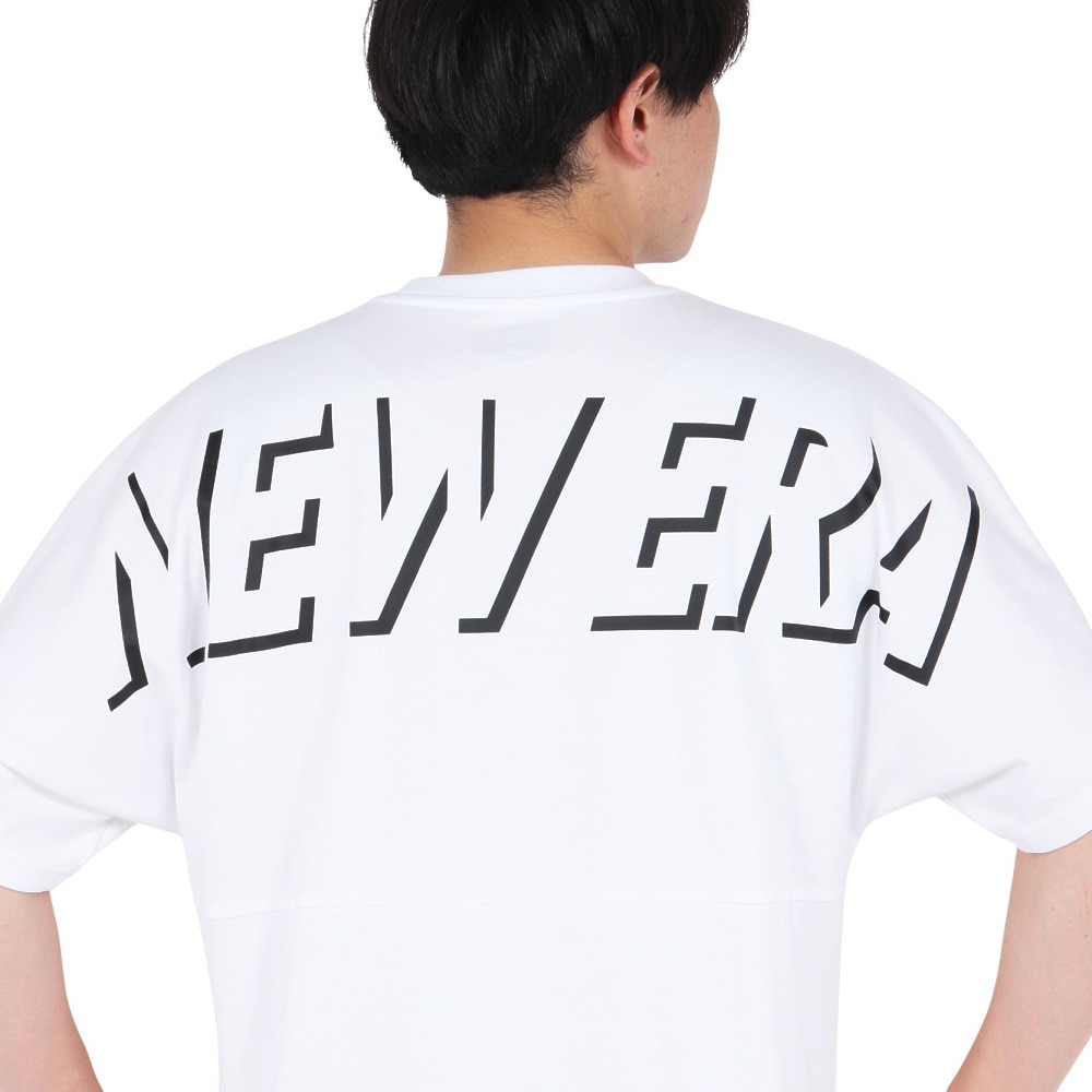 ニューエラ（NEW ERA）（メンズ）半袖 オーバーサイズド ドロップショルダー パフォーマンス Tシャツ シャドー ロゴ ホワイト 14410160