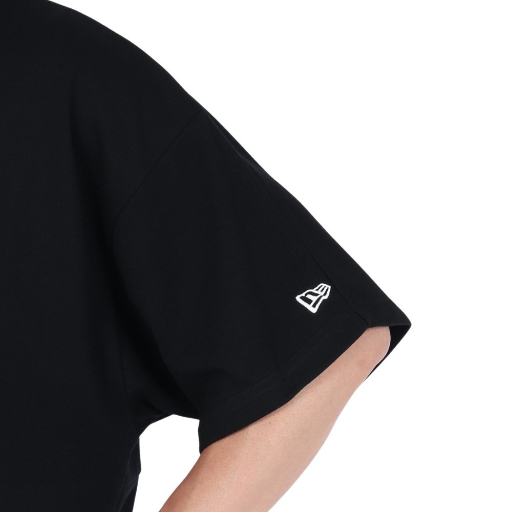 ニューエラ（NEW ERA）（メンズ）半袖 オーバーサイズド ドロップショルダー パフォーマンス Tシャツ シャドー ロゴ ブラック 14410161