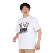 (メンズ)リバースウィーブ 半袖 リラックス カレッジグラフィックTシャツ C3-B303 010