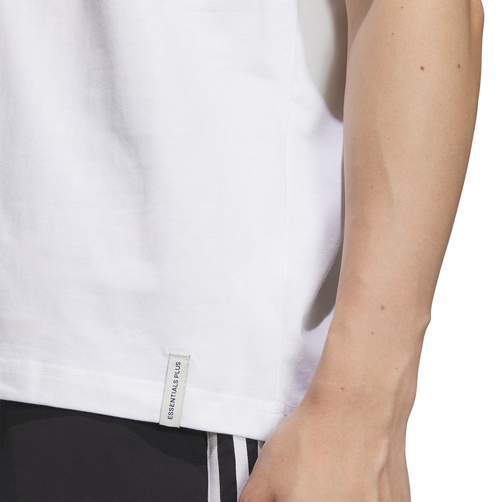 アディダス（adidas）（メンズ）エッセンシャルズ プラス ルーズフィット スリーストライプス 半袖Tシャツ JUP90-JW6947