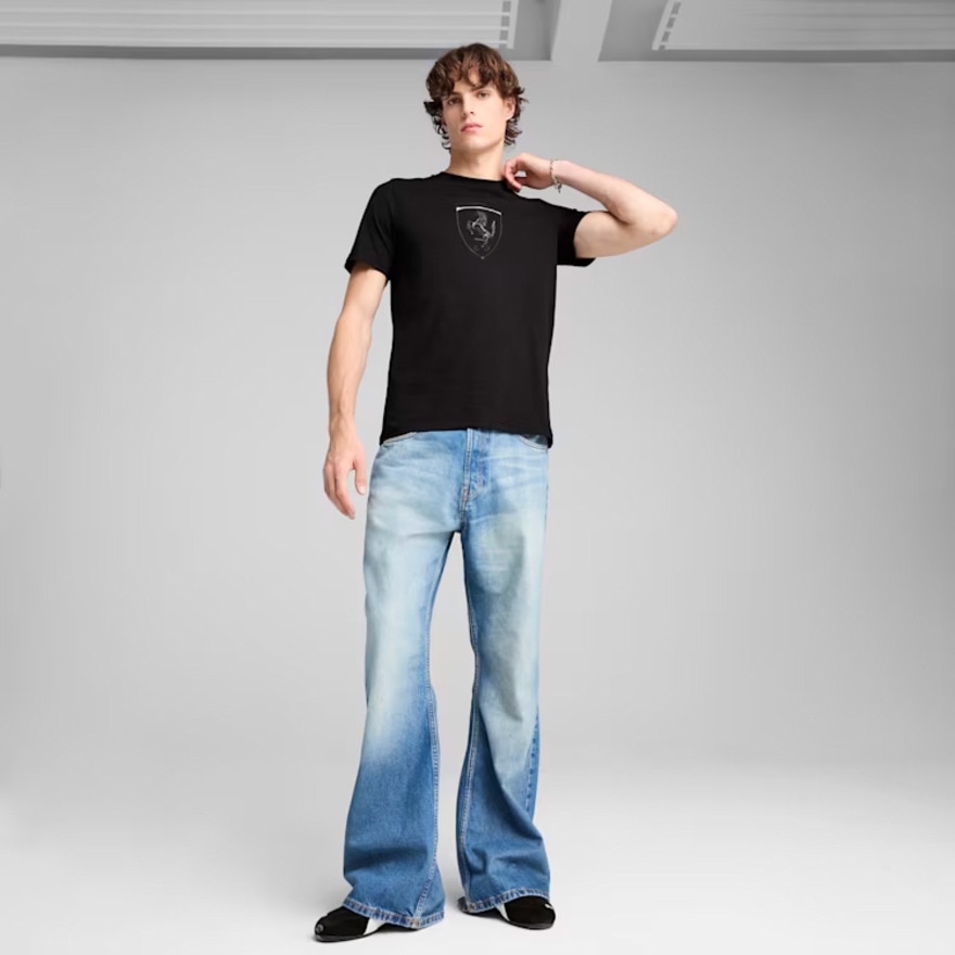 プーマ（PUMA）（メンズ）フェラーリ レース トーナル ビッグ シールド 半袖 Tシャツ 630189 01 BLK