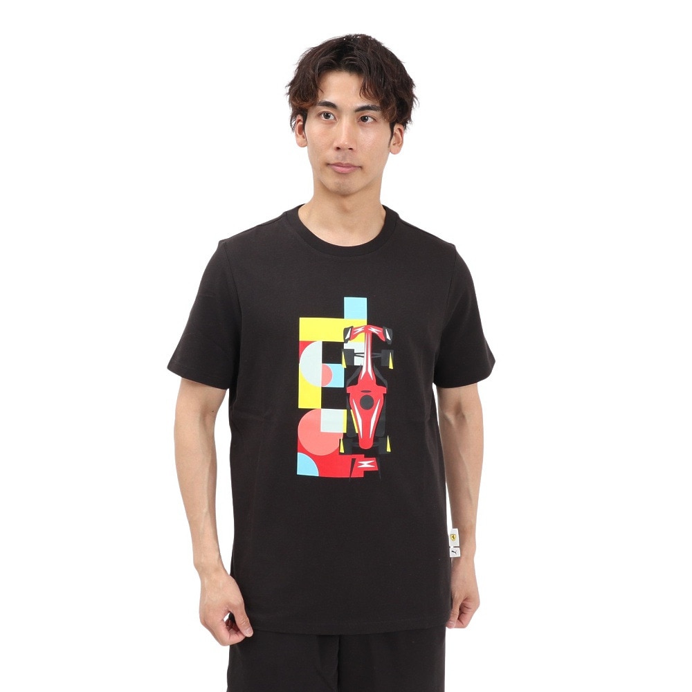 プーマ（PUMA）（メンズ）フェラーリ グラフィック 半袖Tシャツ 2 630237 01 BLK