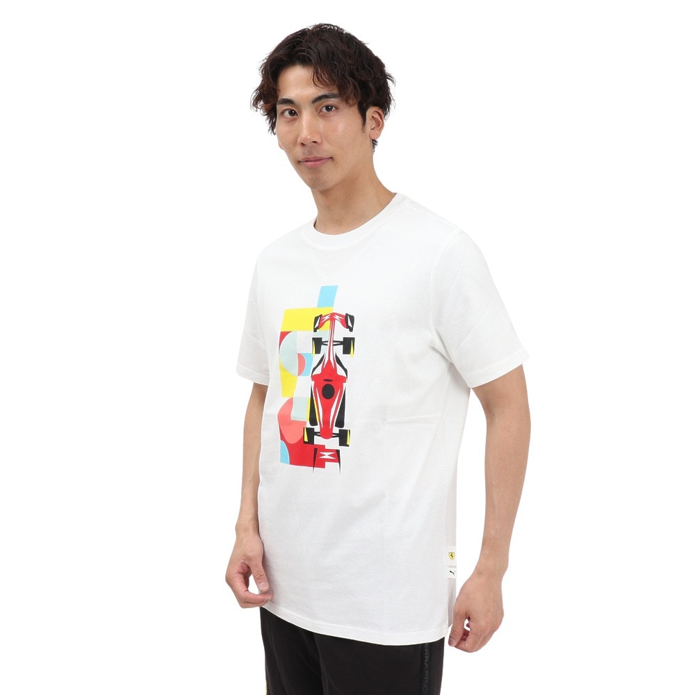 プーマ（PUMA）（メンズ）フェラーリ グラフィック 半袖Tシャツ 2 630237 04 WHT