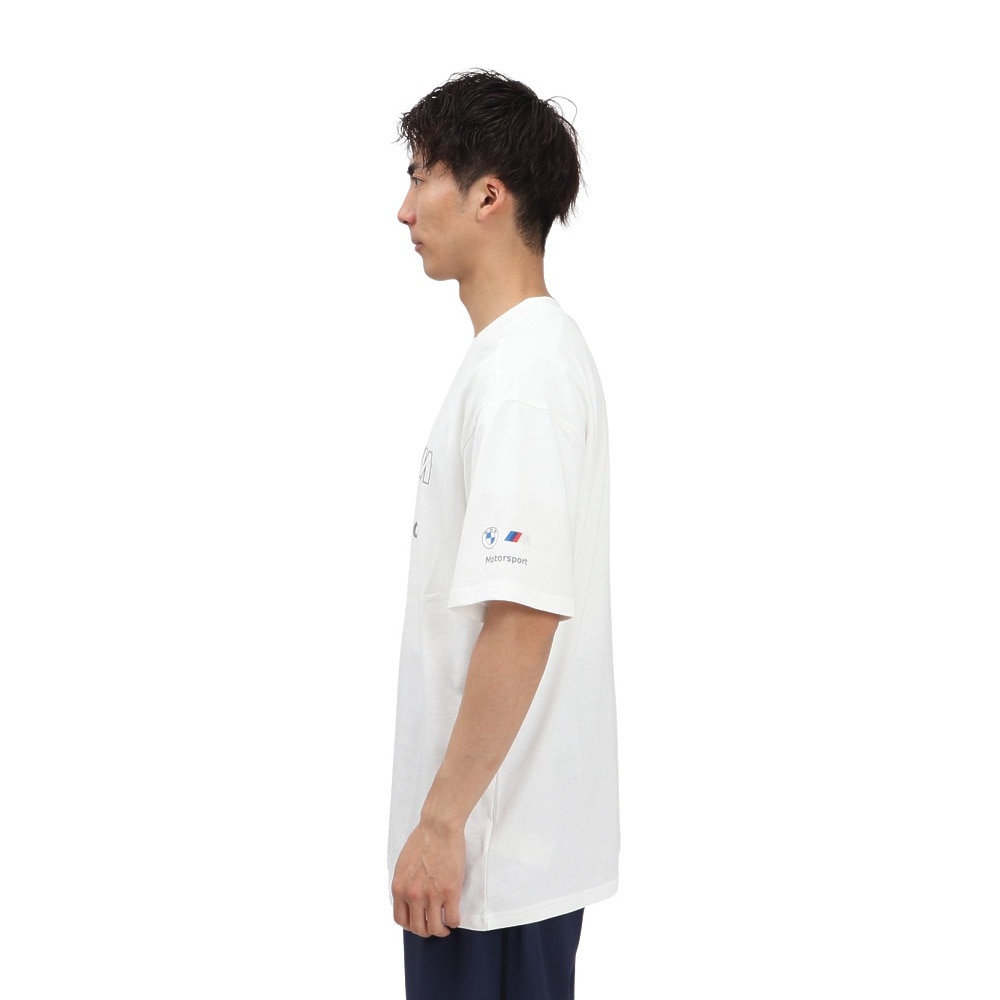 プーマ（PUMA）（メンズ）BMW MMS スタックド リュクス ロゴ 半袖 Tシャツ 2 630696 02 WHT