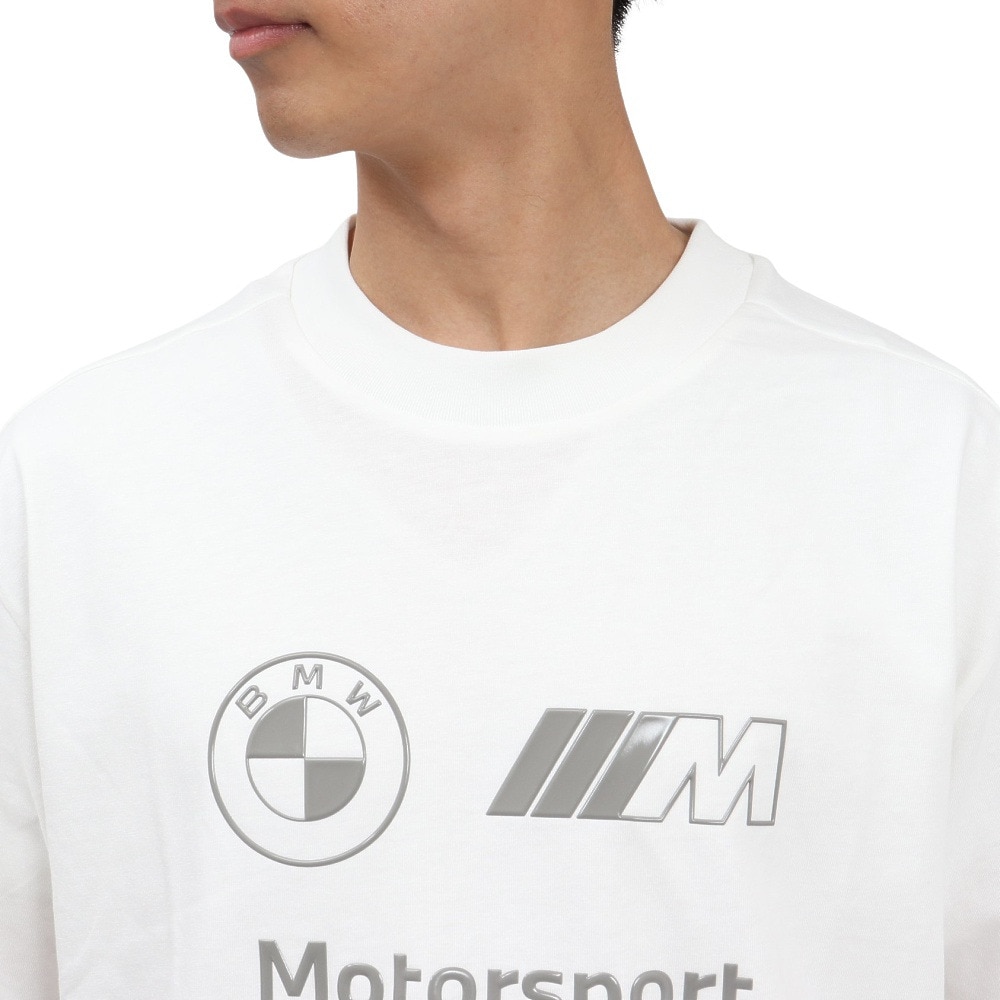 プーマ（PUMA）（メンズ）BMW MMS スタックド リュクス ロゴ 半袖 Tシャツ 2 630696 02 WHT