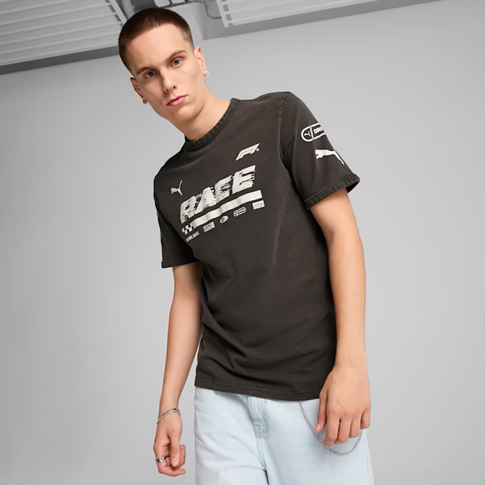 プーマ（PUMA）（メンズ）F1 グラフィック リンガー 半袖 Tシャツ 631641 01 BLK