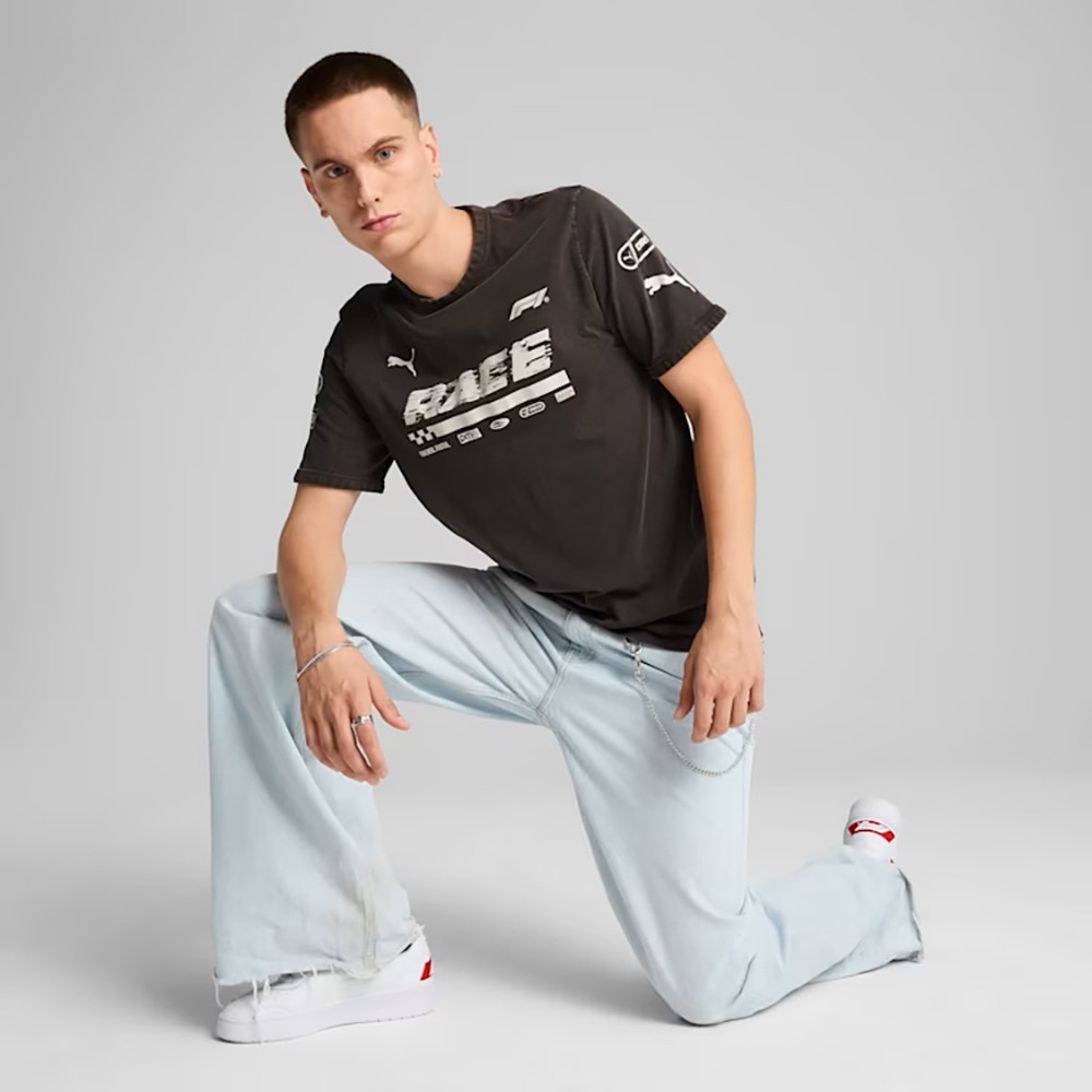 プーマ（PUMA）（メンズ）F1 グラフィック リンガー 半袖 Tシャツ 631641 01 BLK