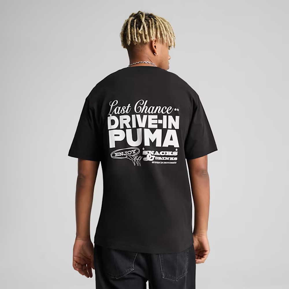 プーマ（PUMA）（メンズ）グラフィックス ドライブイン リラックス 半袖 Tシャツ 631893 01 BLK