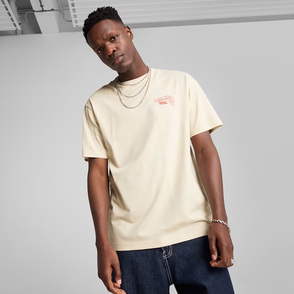 プーマ（PUMA）（メンズ）グラフィックス ドライブイン リラックス 半袖 Tシャツ 631893 87 BEG