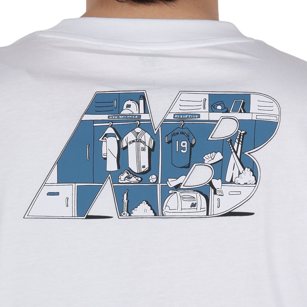 ニューバランス（new balance）（メンズ）QTMロッカールーム 半袖Tシャツ MT51631WT