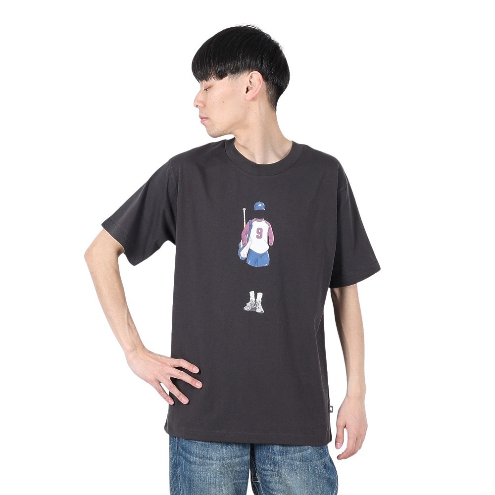ニューバランス（new balance）（メンズ）ベースボール アウトフィットインモーション 半袖Tシャツ MT51657BLK