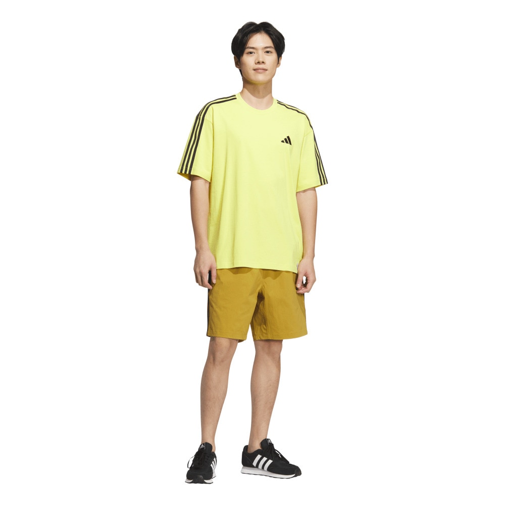 アディダス（adidas）（メンズ）エッセンシャルズ プラス ルーズフィット スリーストライプス 半袖Tシャツ JUP90-JW6948
