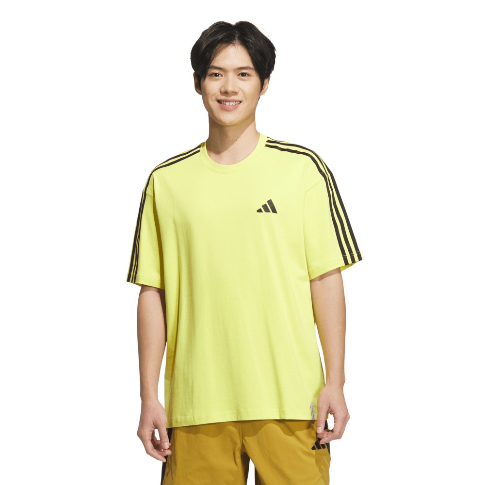 アディダス（adidas）（メンズ）エッセンシャルズ プラス ルーズフィット スリーストライプス 半袖Tシャツ JUP90-JW6948