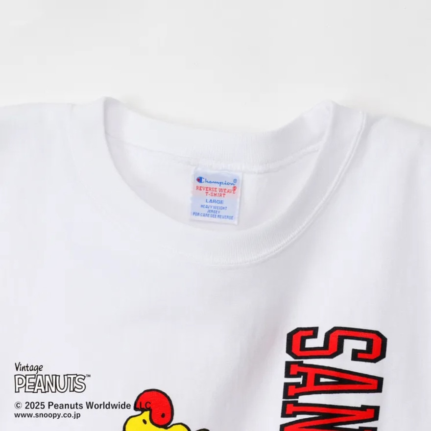 チャンピオン-ヘリテイジ（CHAMPION-HERITAGE）（メンズ、レディース）リバースウィーブ 半袖Tシャツ PEANUTS C3-B351 010