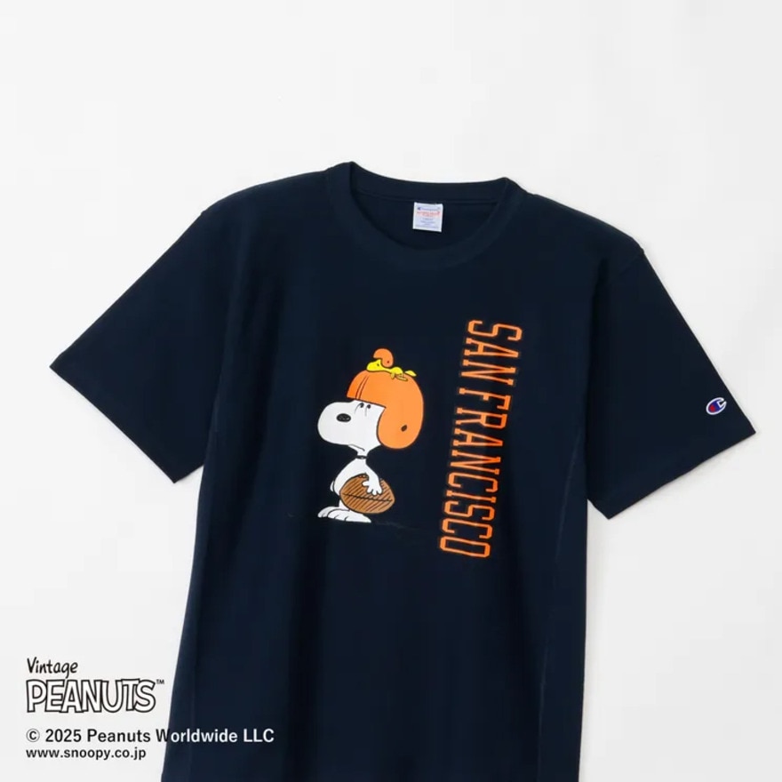 チャンピオン-ヘリテイジ（CHAMPION-HERITAGE）（メンズ、レディース）リバースウィーブ 半袖Tシャツ PEANUTS C3-B351 370