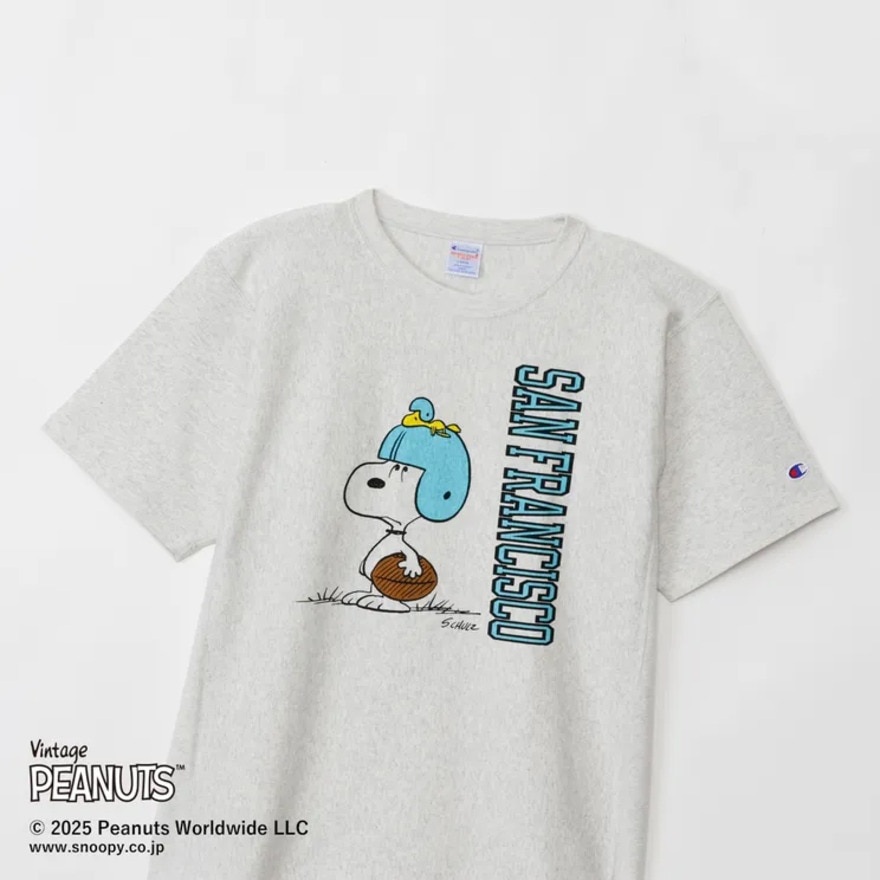 チャンピオン-ヘリテイジ（CHAMPION-HERITAGE）（メンズ、レディース）リバースウィーブ 半袖Tシャツ PEANUTS C3-B351 810