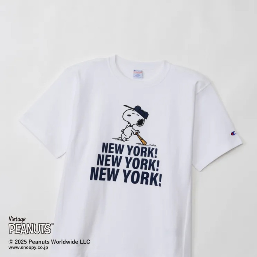 チャンピオン-ヘリテイジ（CHAMPION-HERITAGE）（メンズ、レディース）リバースウィーブ 半袖Tシャツ PEANUTS C3-B352 010