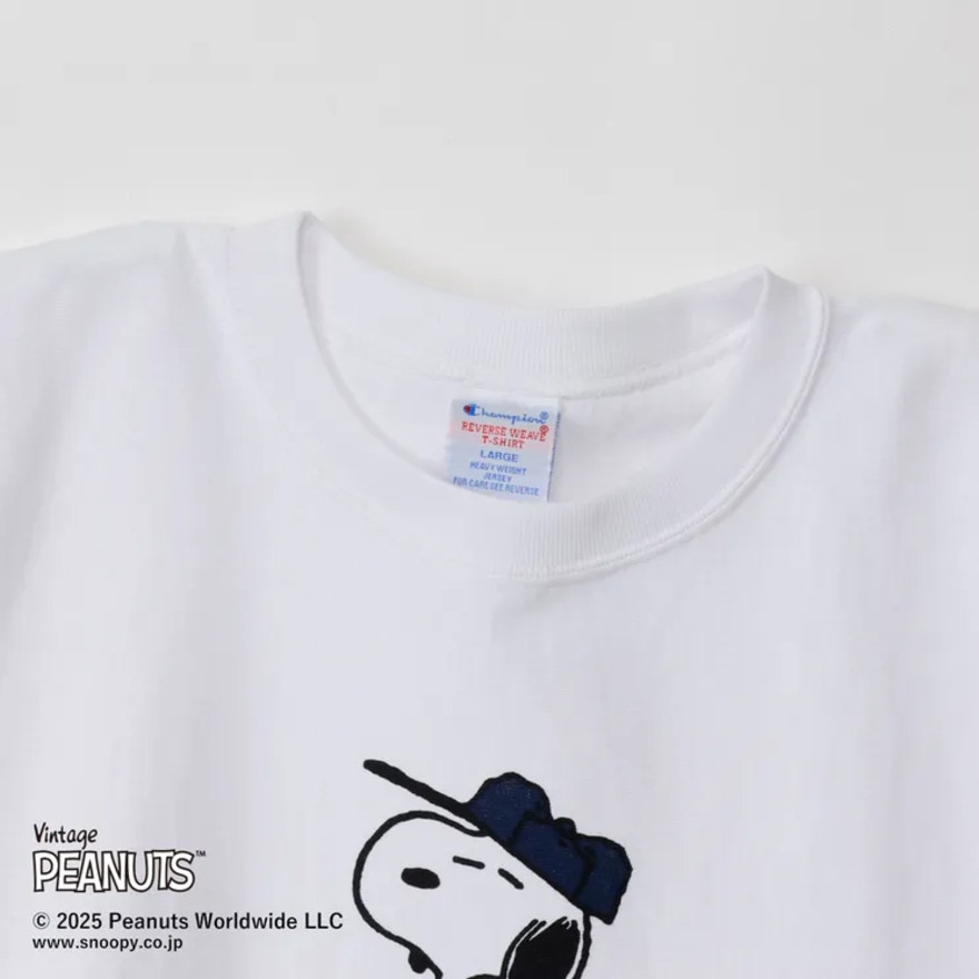 チャンピオン-ヘリテイジ（CHAMPION-HERITAGE）（メンズ、レディース）リバースウィーブ 半袖Tシャツ PEANUTS C3-B352 010