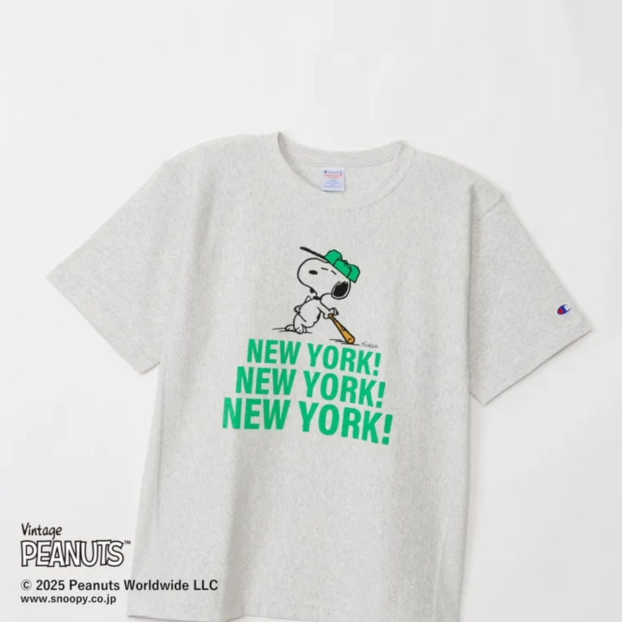 チャンピオン-ヘリテイジ（CHAMPION-HERITAGE）（メンズ、レディース）リバースウィーブ 半袖Tシャツ PEANUTS C3-B352 810