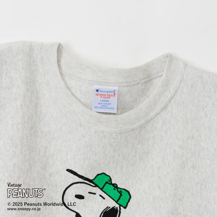 チャンピオン-ヘリテイジ（CHAMPION-HERITAGE）（メンズ、レディース）リバースウィーブ 半袖Tシャツ PEANUTS C3-B352 810