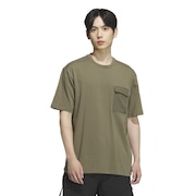 (メンズ)シティエスケープ ルーズフィット ファブリックミックス 半袖ポケットTシャツ KQD37-JM2063