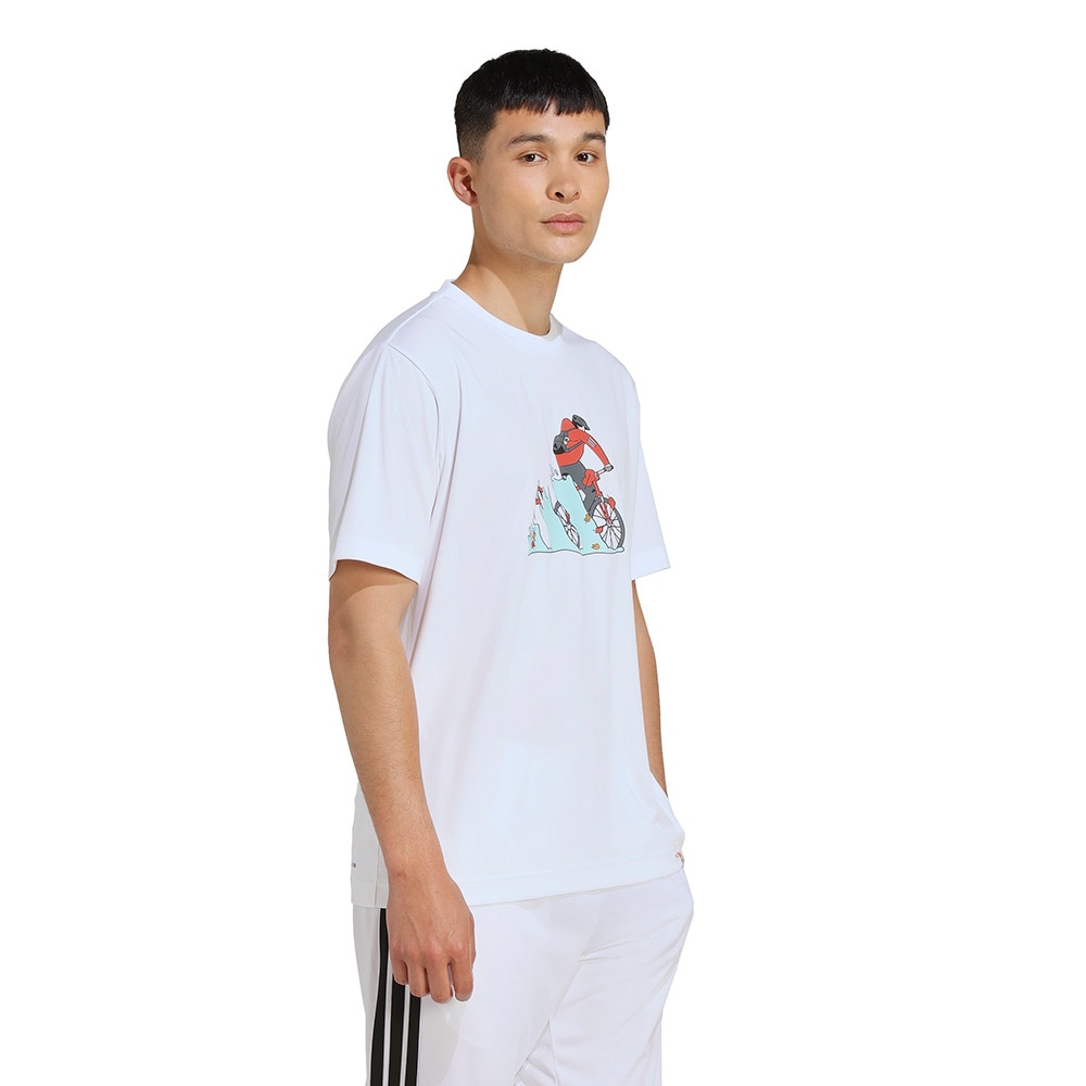 アディダス（adidas）（メンズ）クライマクール ドゥードル ハント バイク グラフィック Tシャツ CB843-KD5159