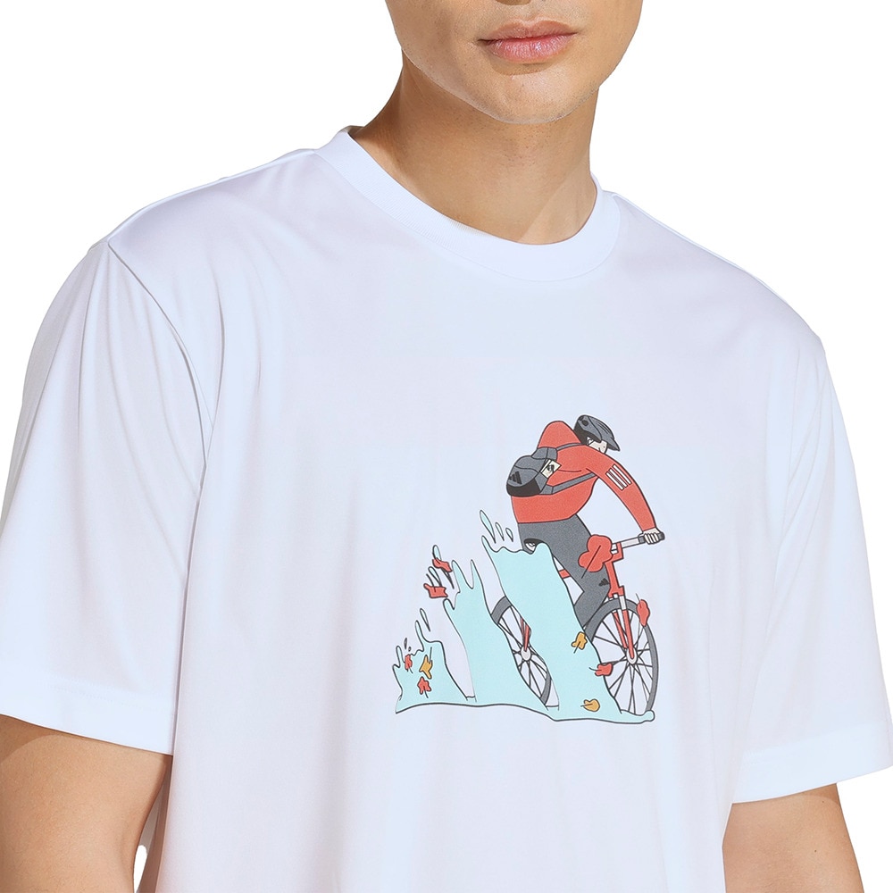 アディダス（adidas）（メンズ）クライマクール ドゥードル ハント バイク グラフィック Tシャツ CB843-KD5159