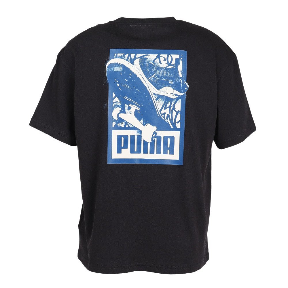 プーマ（PUMA）（メンズ）ESS エレベーテッド MX スケートボード 半袖Tシャツ 693413 01 BLK