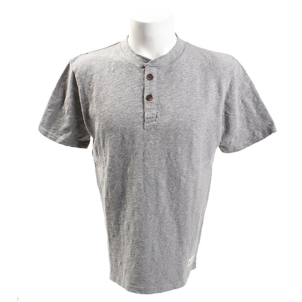  【多少の傷汚れありの為大奉仕】Tシャツ メンズ HEAVY スラブ ヘンリー 半袖Tシャツ 863EK8HD5784 MGRY