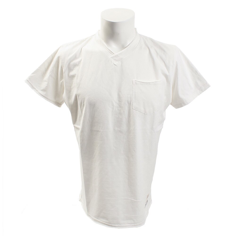  Tシャツ メンズ SUPIMA Vネック 半袖Tシャツ 863EK8HD5785 WHT