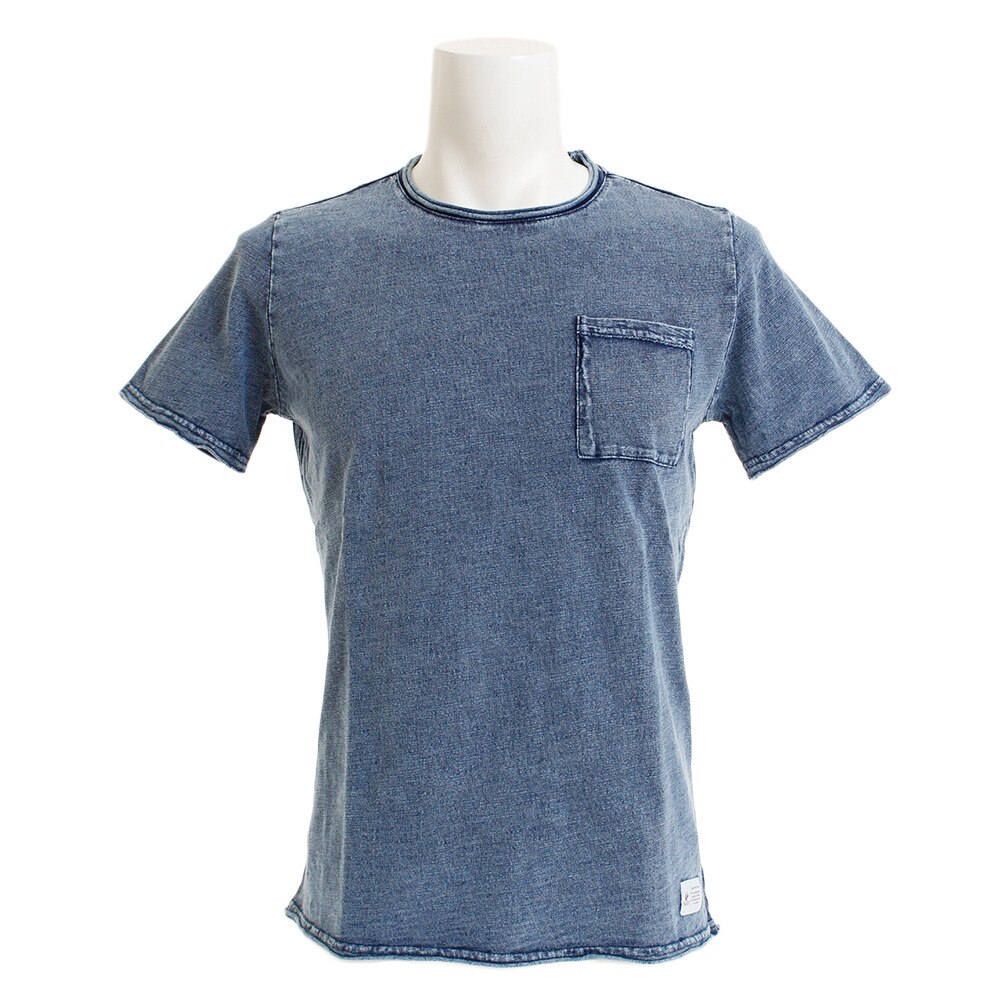  【多少の傷汚れありの為大奉仕】Tシャツ メンズ INDIGO SLUB ショートスリーブTシャツ 863EK9FQ9396LBLU オンライン価格