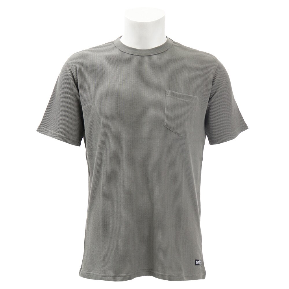  Tシャツ メンズ ワッフル半袖Tシャツ クルーネック TWSLDPK-19SRL GRY オンライン価格