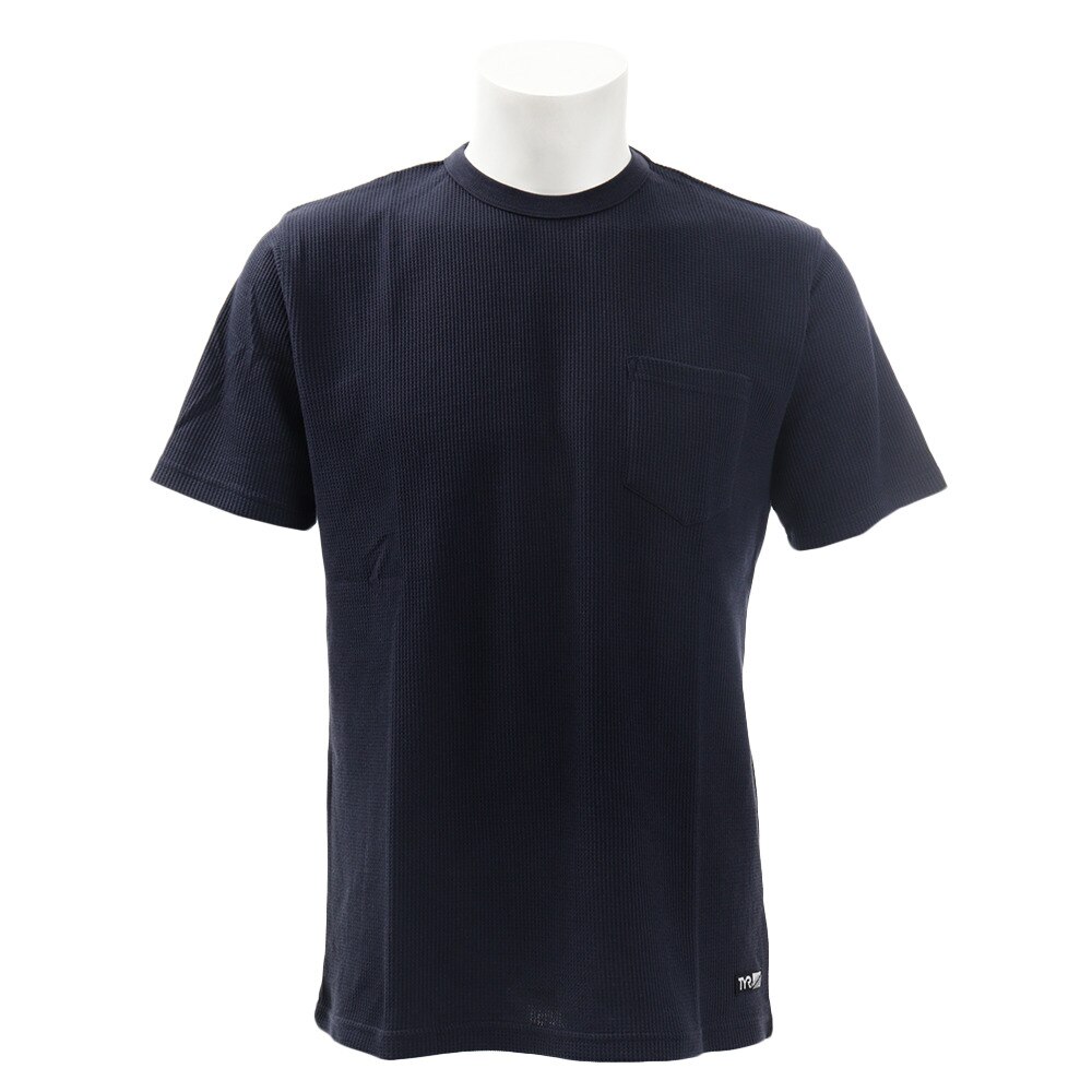  Tシャツ メンズ ワッフル半袖Tシャツ クルーネック TWSLDPK-19SRL NVY オンライン価格