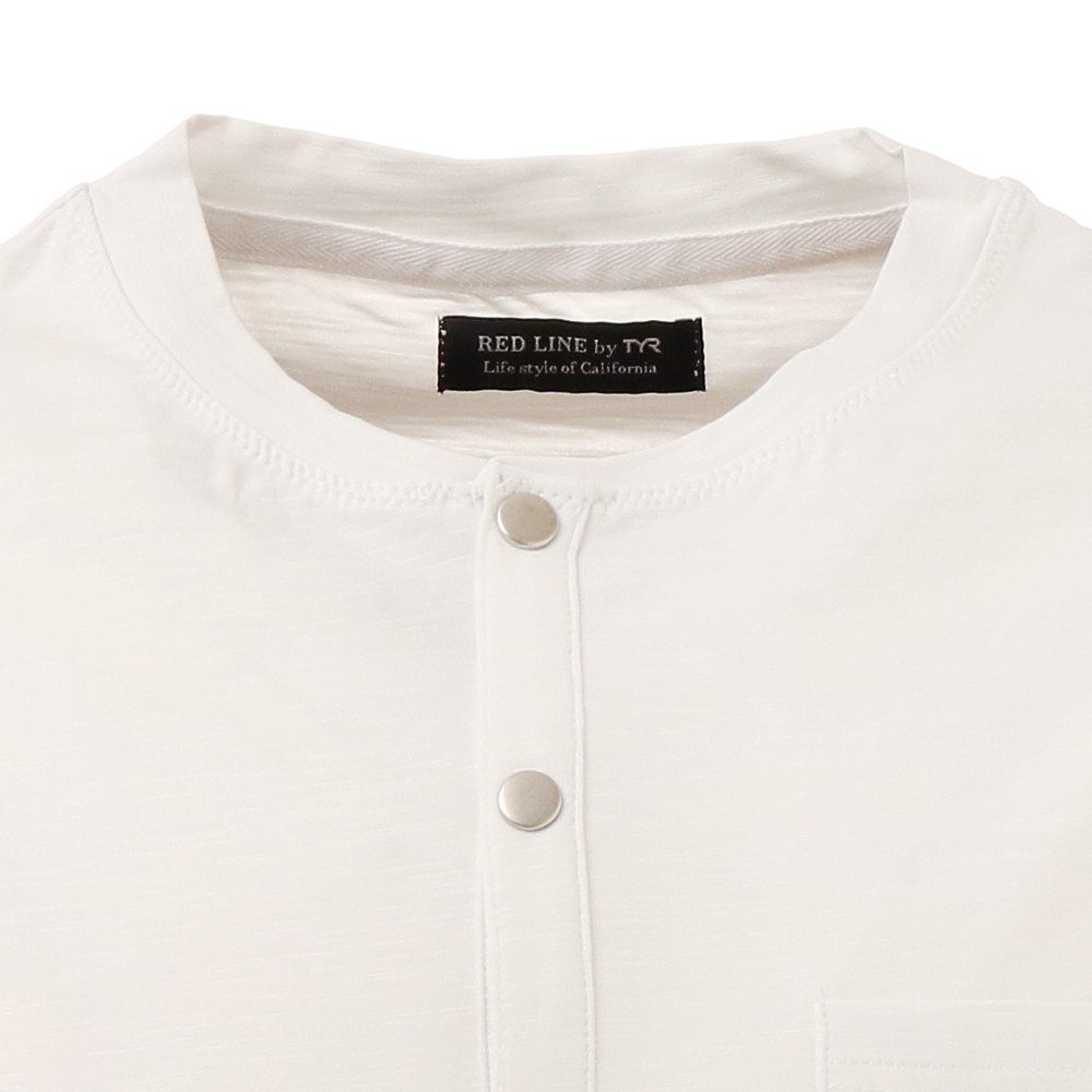 ティア Tシャツ メンズ 半袖 ヘンリーネック スラブ Tslvhn srl Wht カットソー スポーツ用品はスーパースポーツゼビオ