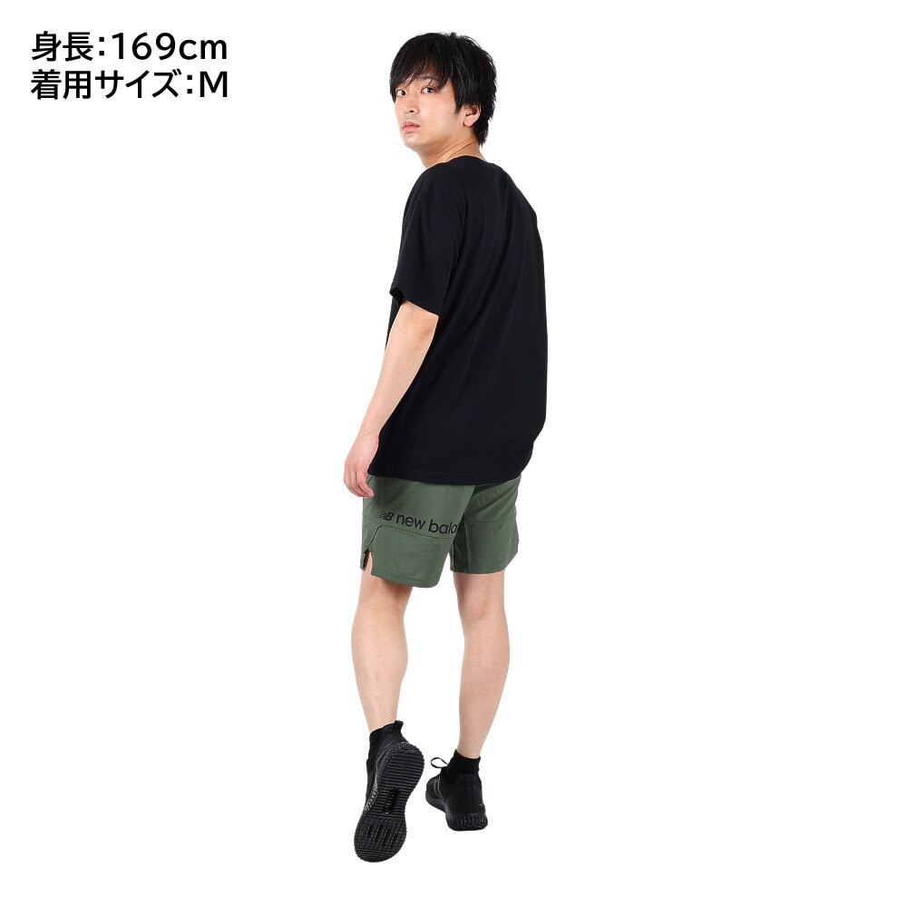 ニューバランス（new balance）（メンズ、レディース）tシャツ 半袖 ワンポイント ブラック 黒  Essentials uni-ssentials UT21503BK