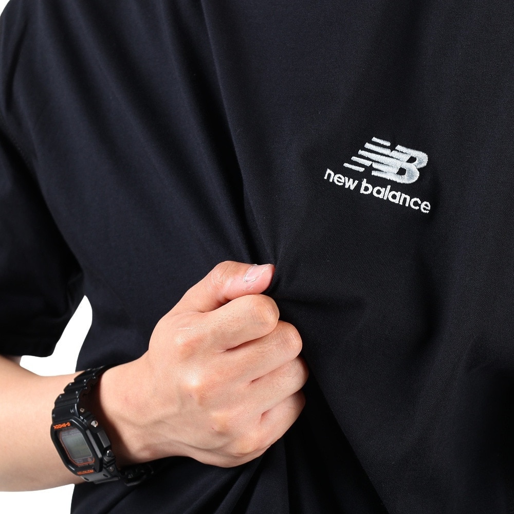 ニューバランス（new balance）（メンズ、レディース）tシャツ 半袖 ワンポイント ブラック 黒  Essentials uni-ssentials UT21503BK