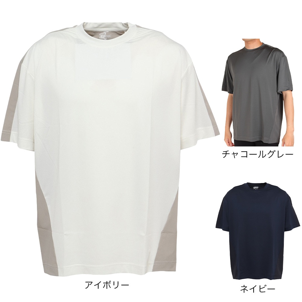 ウィッテム（HUITIEME）（メンズ）半袖Tシャツ メンズ ハイブリットクルーネック 191-26444-028