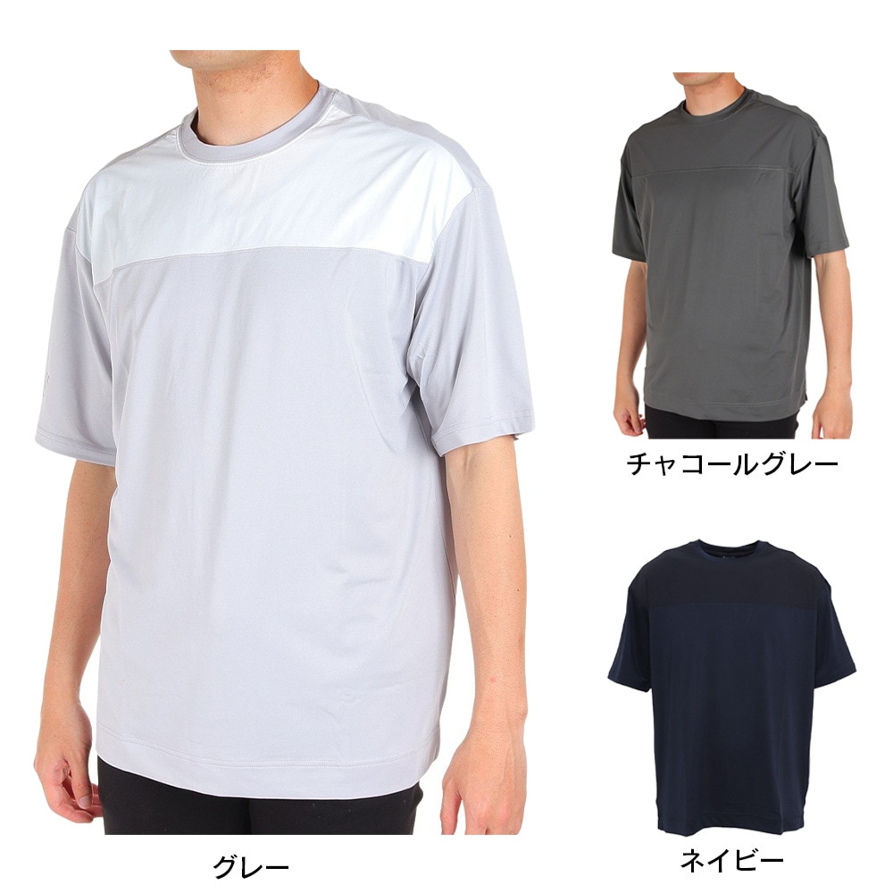 ウィッテム（HUITIEME）（メンズ）半袖Tシャツ メンズ フロントハイブリット  191-26445-098
