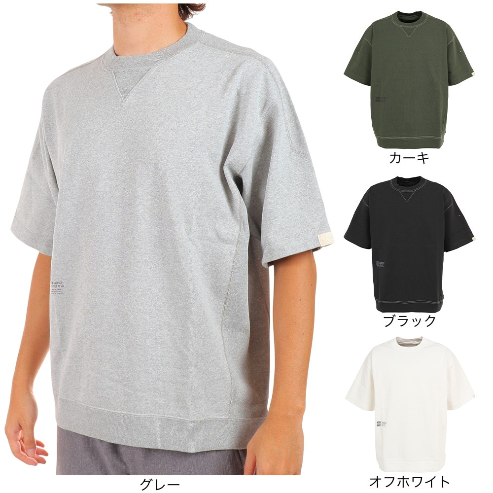 ニューバランス（new balance）（メンズ）半袖Tシャツ メンズ 白 1000 R AMT25067SST