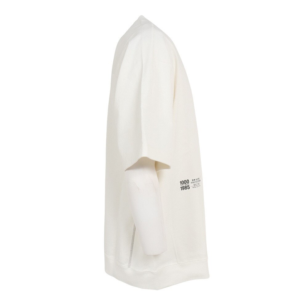 ニューバランス（new balance）（メンズ）半袖Tシャツ メンズ 白 1000 オーバーサイズフィット AMT25071SST