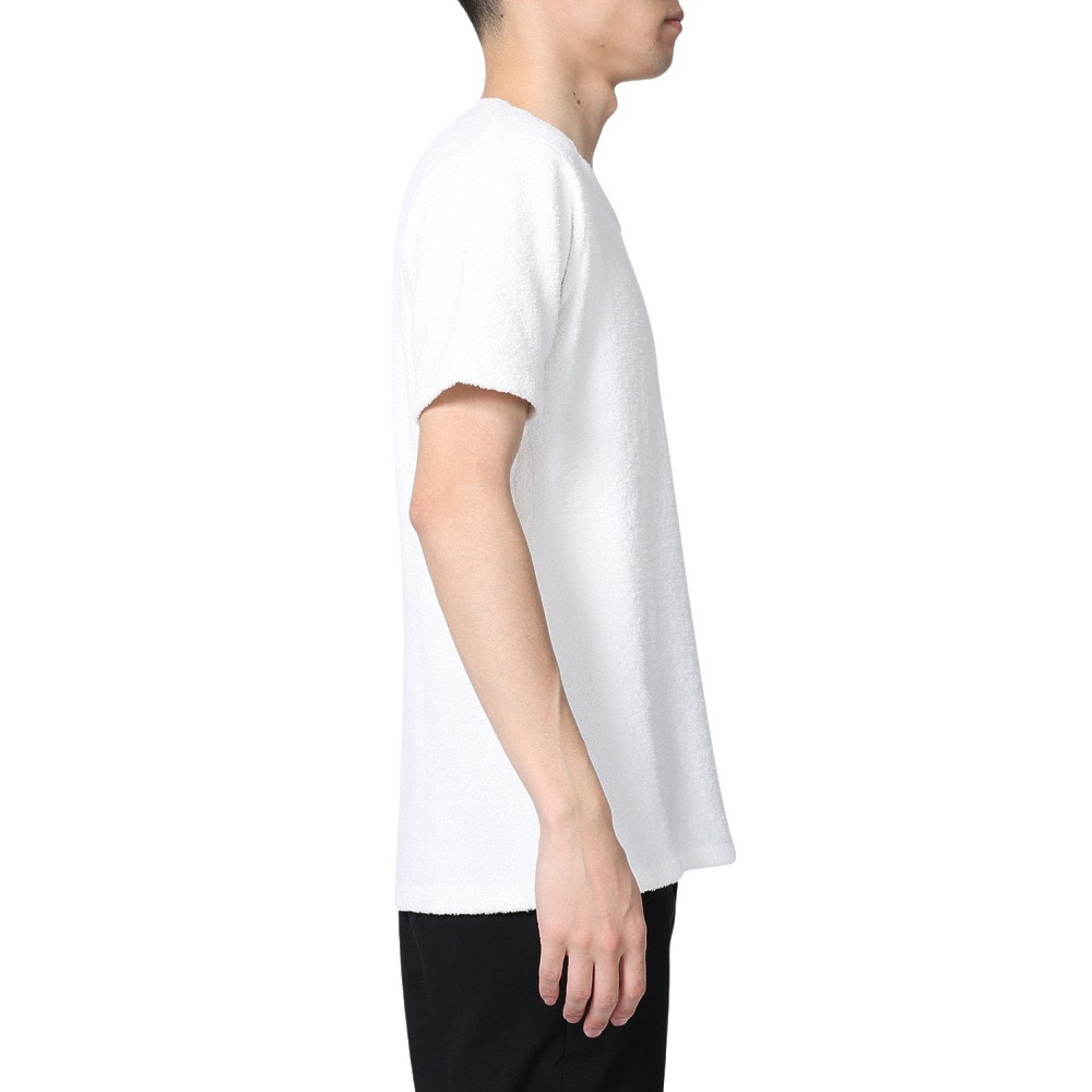テリック（TELIC）（メンズ）半袖Tシャツ メンズ シャギーニットTシャツ 23SSTE-003 WHT