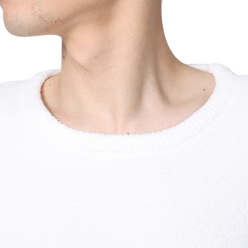 テリック（TELIC）（メンズ）半袖Tシャツ メンズ シャギーニットTシャツ 23SSTE-003 WHT