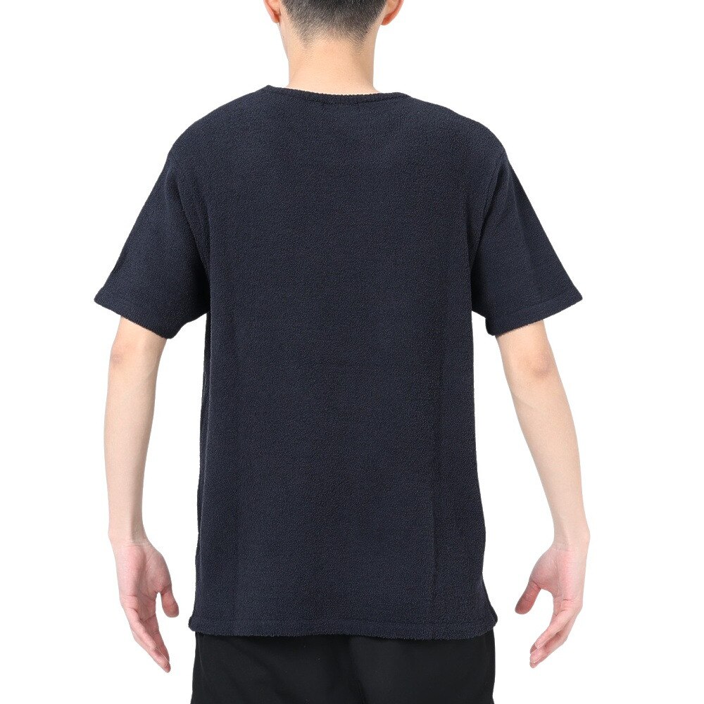テリック（TELIC）（メンズ）半袖Tシャツ メンズ シャギーニットTシャツ 23SSTE-003 NV