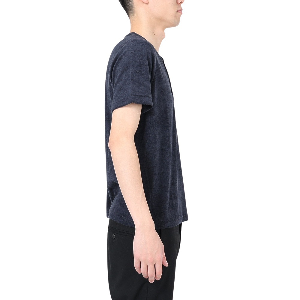 テリック（TELIC）（メンズ）半袖Tシャツ メンズ パイルヘンリーネックTシャツ TL-C025TS NV